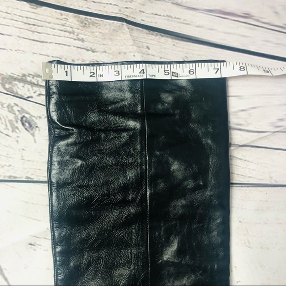 Saint Laurent Tall Slouch Leather Boots Black Knee High YSL 37 - Picture 16 of 16